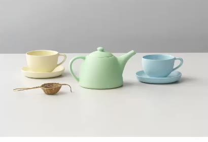 Tea set scene