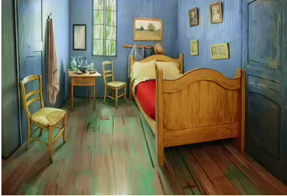 Van Gogh bedroom scene